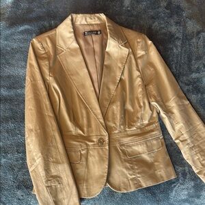 Women's Tan Blazer Jacket
